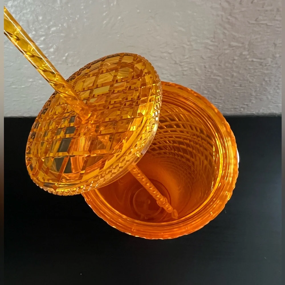 ✨NWOT - Starbucks 2021 Orange Jeweled Cold Beverage Tumbler✨